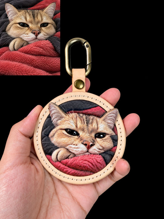 Custom Double Pet Portrait Tag
